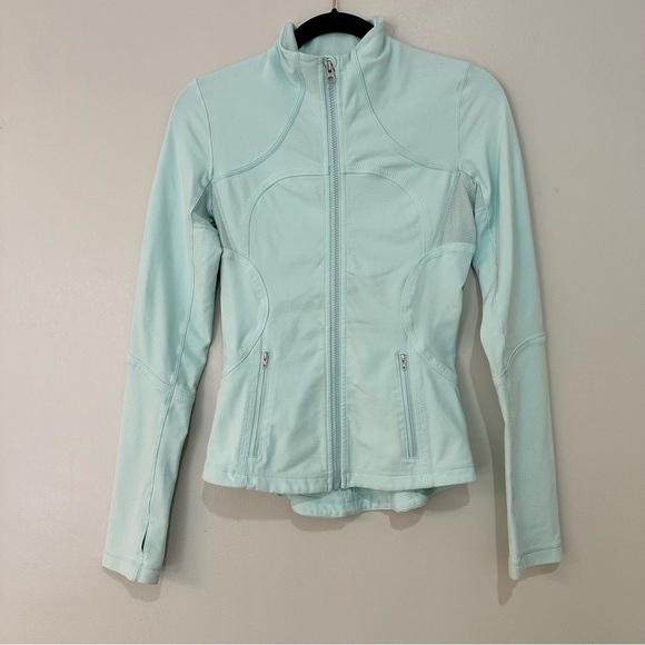 Lululemon Forme Jacket Full Length Women's Sz 4 Light Blue Aquamarine Full Zip - Picture 2 of 16
